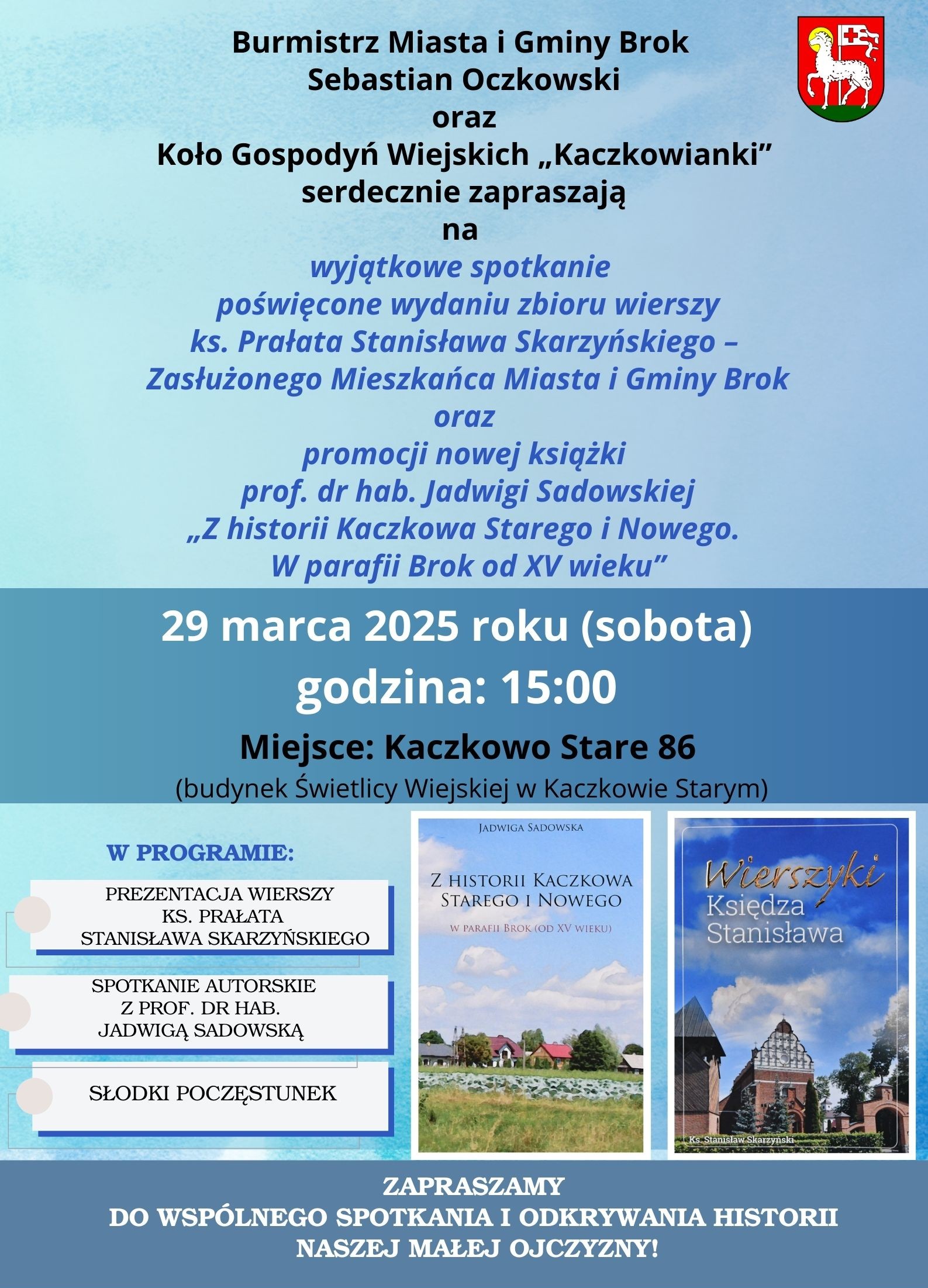 Plakat spotkanie w Kaczkowie Starym