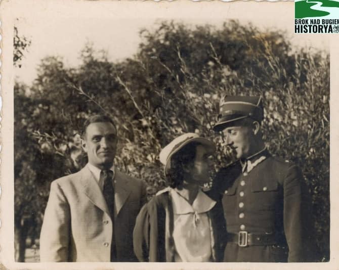 Ppor. rez. Aleksander Małkiński podczas urlopu w Broku