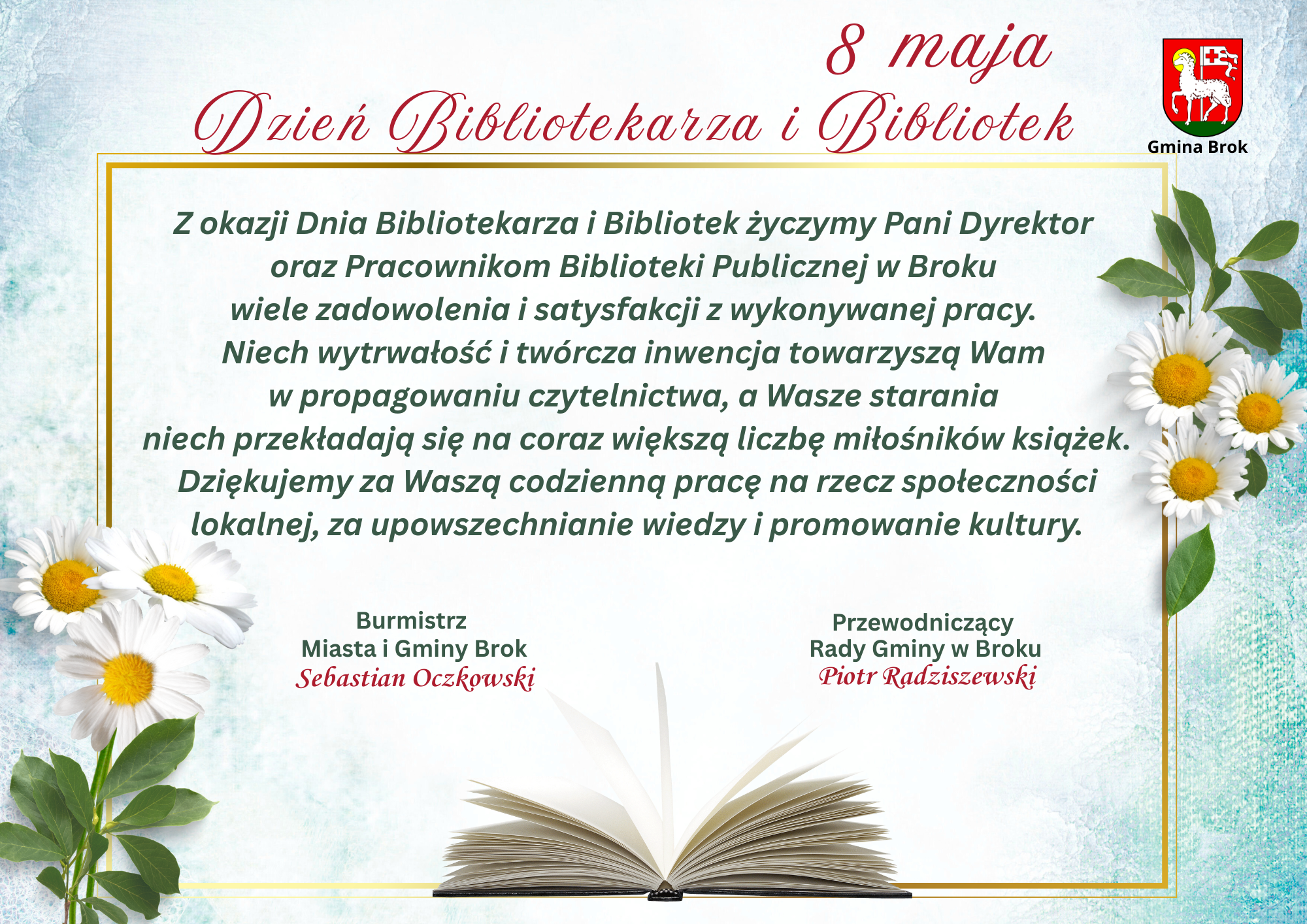 8 maja- Dzień Bibliotekarza i Bibliotek