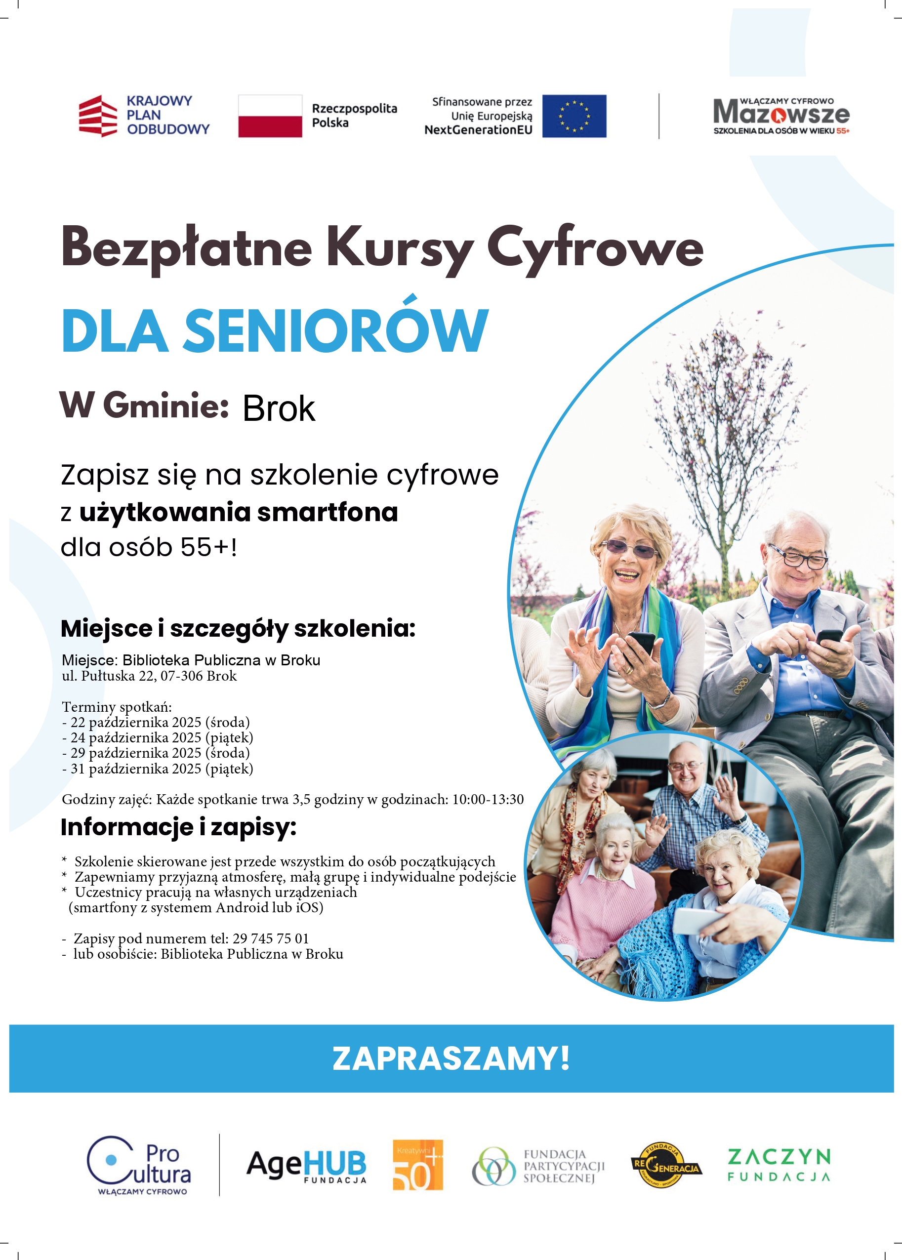 Kurs smartfon dla seniorów 55+