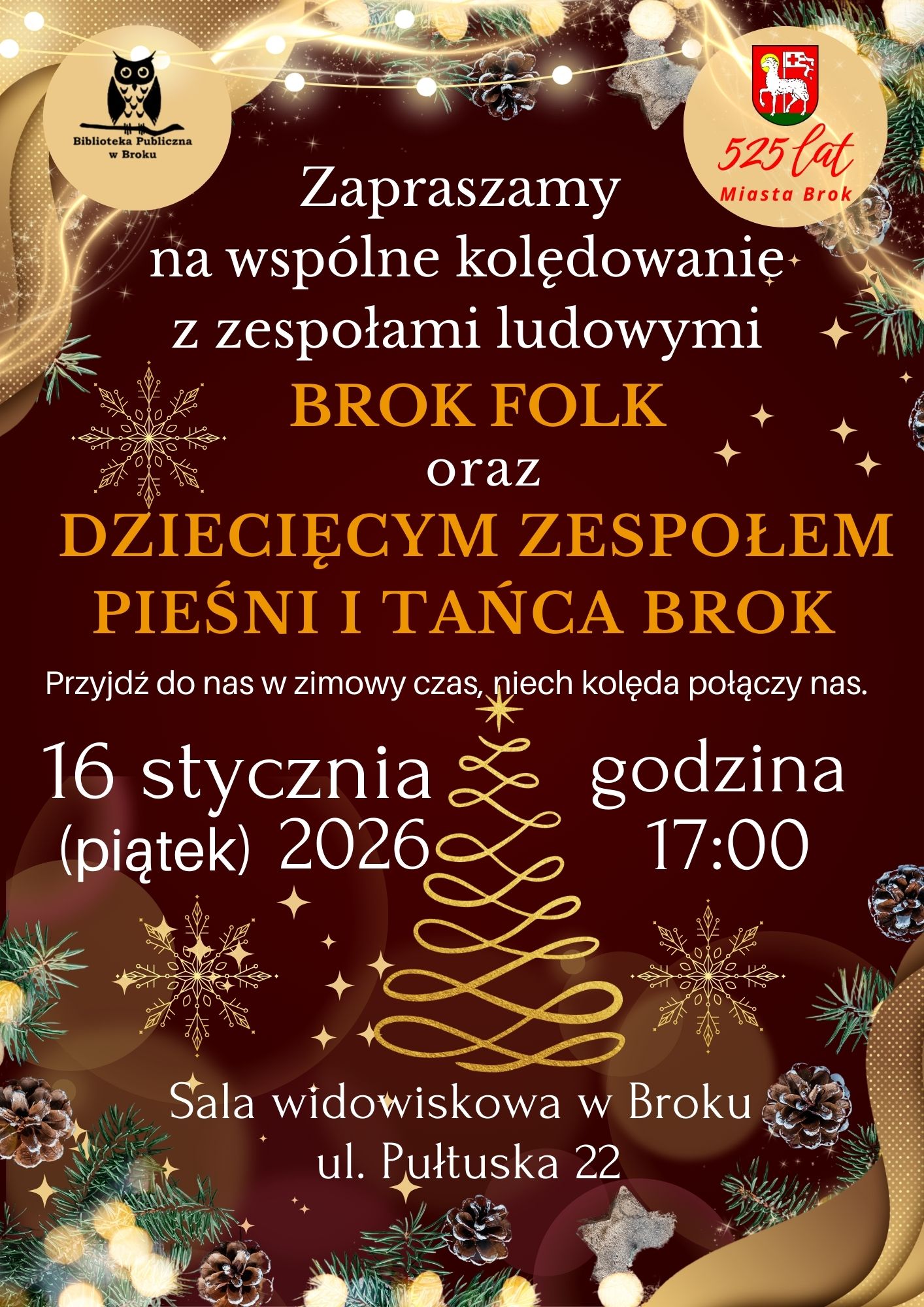 Zapraszamy na wsp&oacute;lne kolędowanie